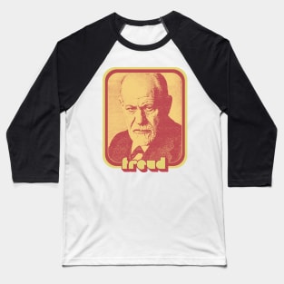 Sigmund Freud // Retro Aesthetic Fan Art Design Baseball T-Shirt